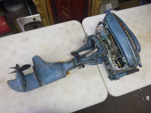 lot 142 image: Vintage Champion Hydro-Drive Outboard Motor