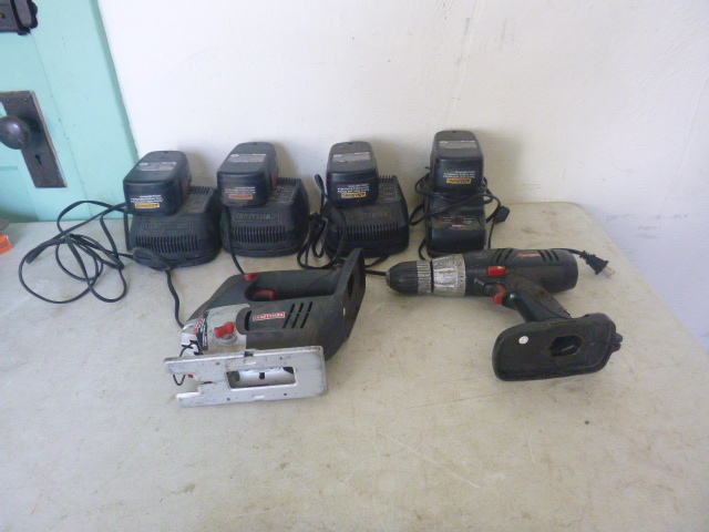 lot 152 image: Craftsman Cordless Drill and Jigsaw