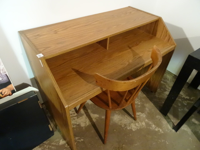 Wood desk with chair. 43 x 24 x 32...