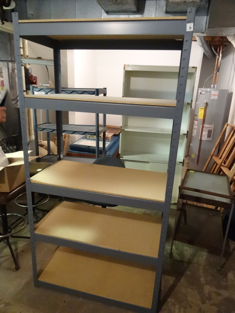 Metal shelving unit. 5 shelves. 36 ...