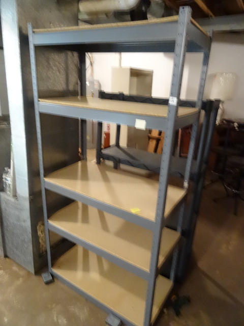 Metal shelving unit. 5 shelves. 36 ...