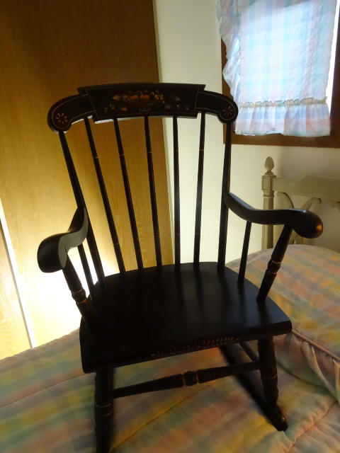 Wood childs rocking chair. New Engl...