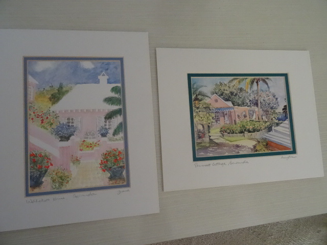 2 matted prints. 7 x 5. Watercolors...