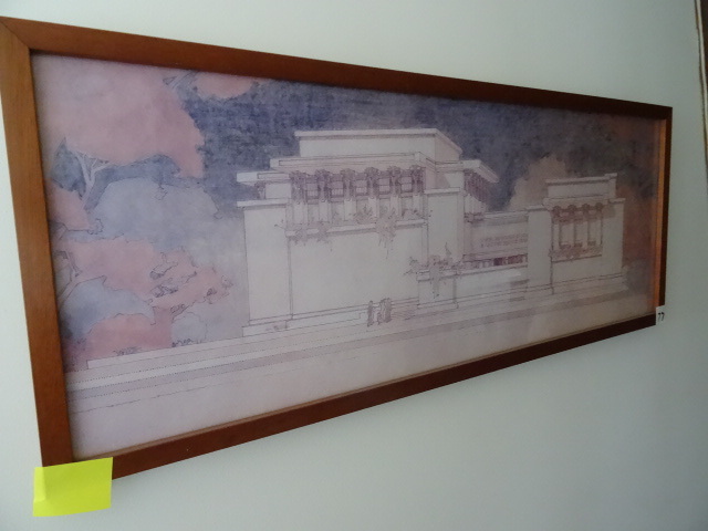 Framed Frank Loyd Wright print. Uni...