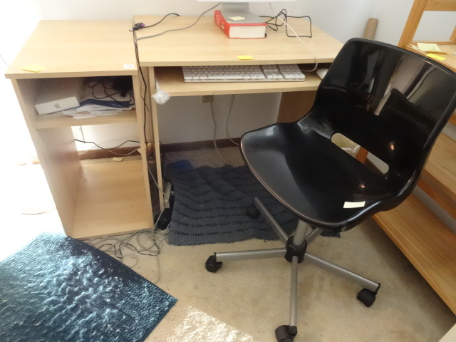 Wood computer desk. With stand and ...