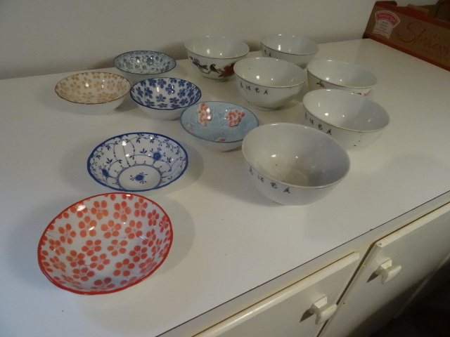 Misc Asian bowls. 12 pieces total. ...