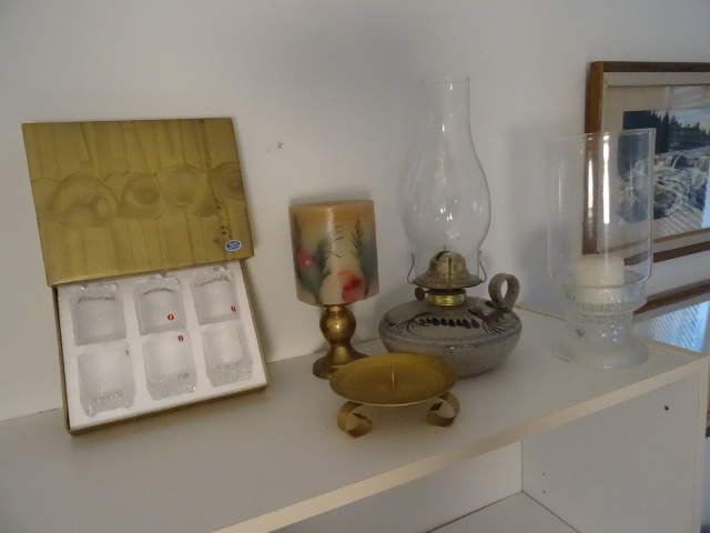 Misc candles. Candle holders. Some ...
