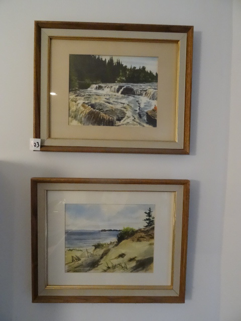 2 framed prints...