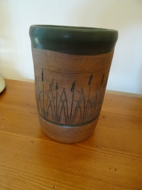 Signed Kealog pottery. Cat tails...