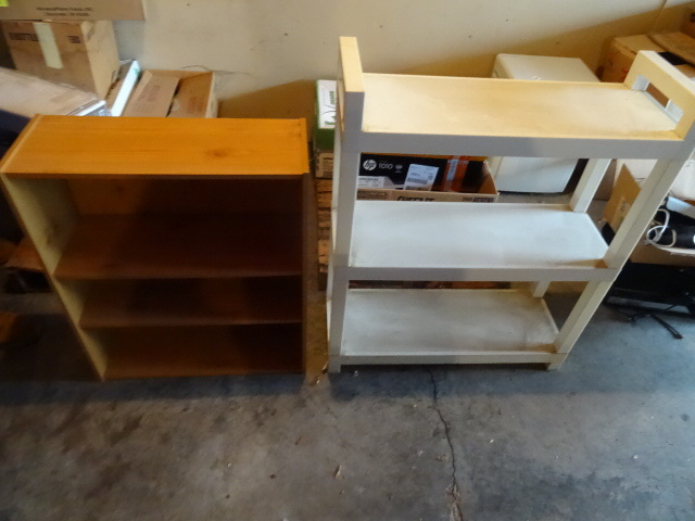 2 shelf units. 30 x 11 x 37 plastic...