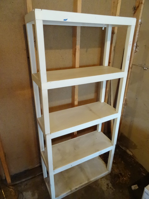 3 plastic shelving units. 30 x 12 x...