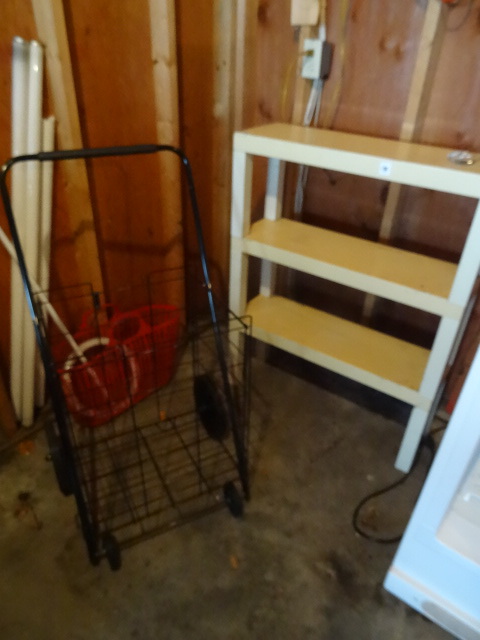 Plastic shelving unit and grocery c...
