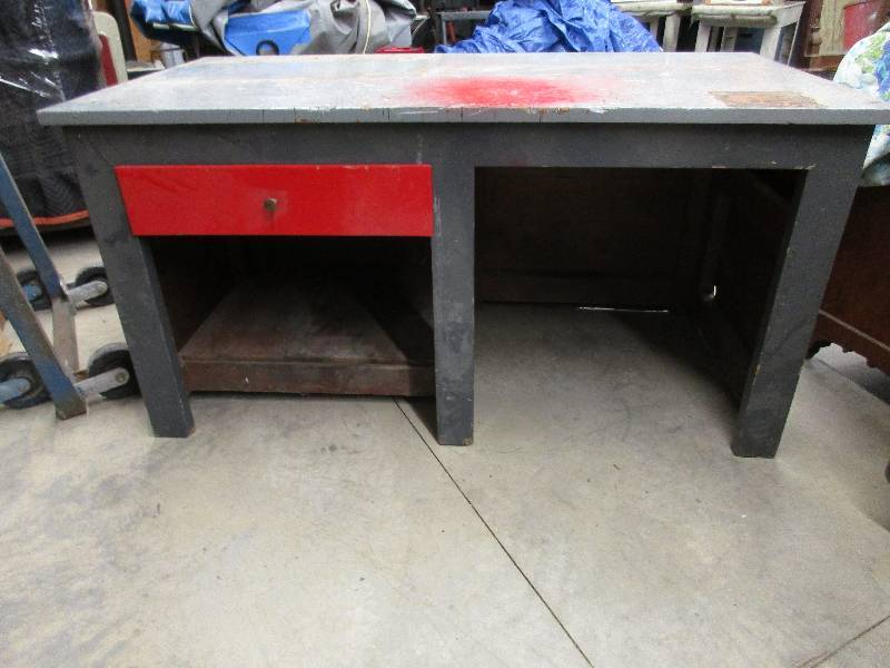 Wood work bench  desk. With drawer...