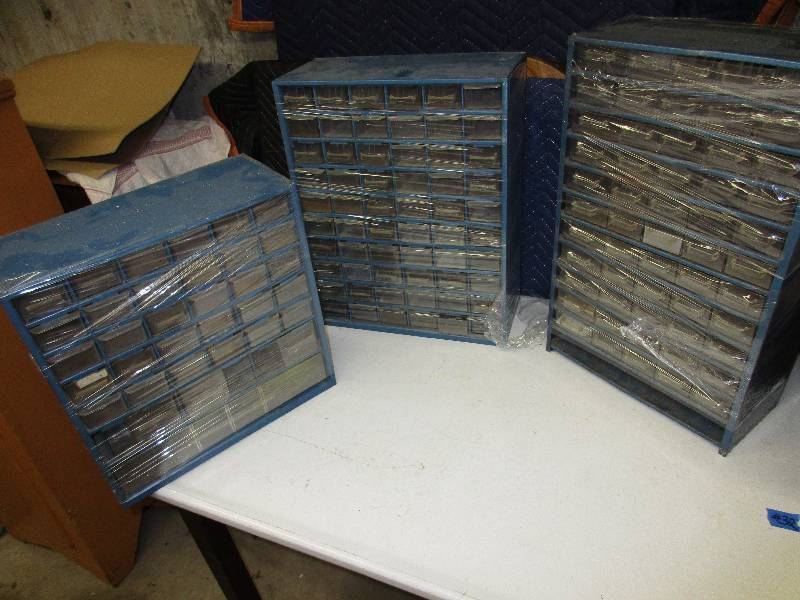 3 nut and bolt storage bins....