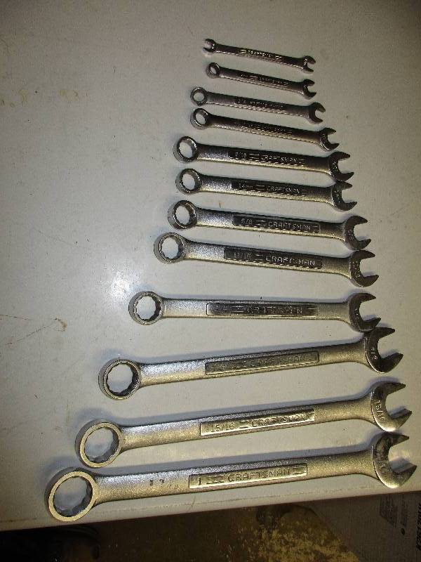12 Craftsman wrenches...