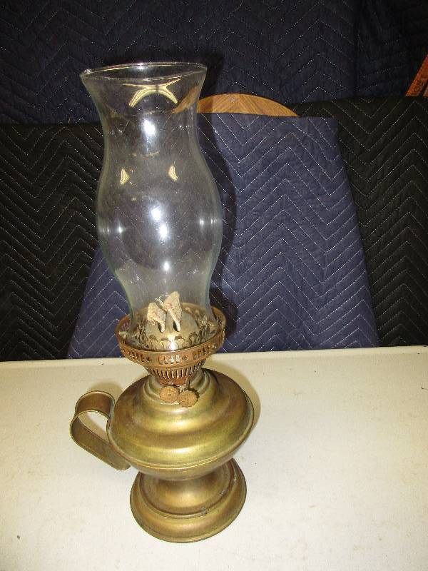 Vintage oil lamp. Double wick...