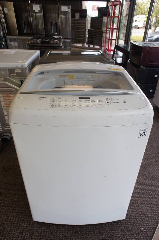 lot 2 image: New - Scratch & Dent LG Model # (WM1501CW) - 4.5 cu. ft. Ultra Large Capacity High Efficiency Top Load Washer with Front Control Design  - White COLOR -Tested Works - MSRP $ 899.99