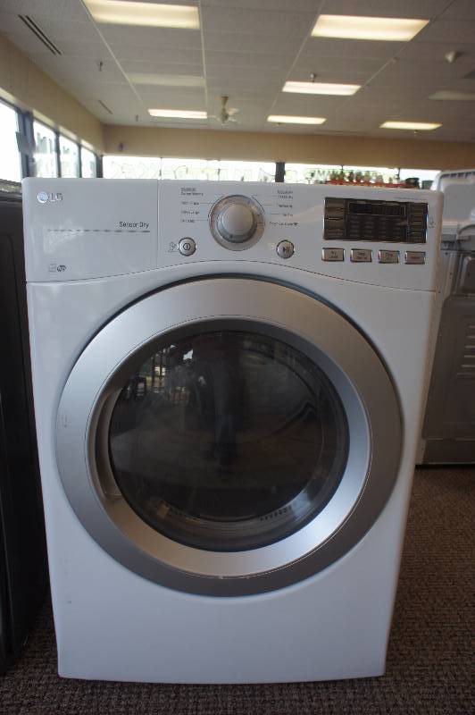 lot 7 image: New - Scratch & Dent LG Model # (DLE3170W) - Front-Loading Electric Dryer - White COLOR -Tested Works - MSRP $ 1099.99