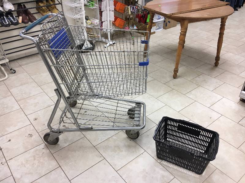 lot 73 image: Shopping Cart and Carry Basket