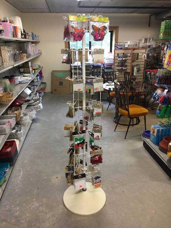 lot 139 image: Swivel Display Rack w Contents