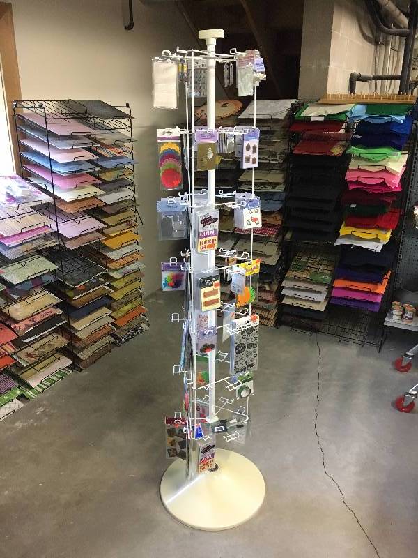 lot 144 image: Swivel Display Rack w Contents