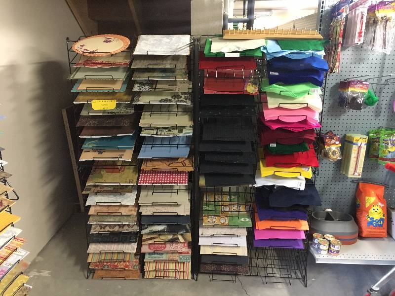 lot 145 image: Scapbook Paper and Shelving