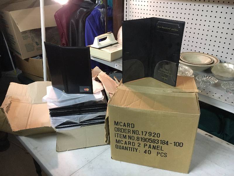 lot 327 image: 2 Boxes of Resturant Receipt Holders