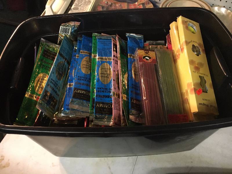 lot 334 image: Tote of Incense Sticks