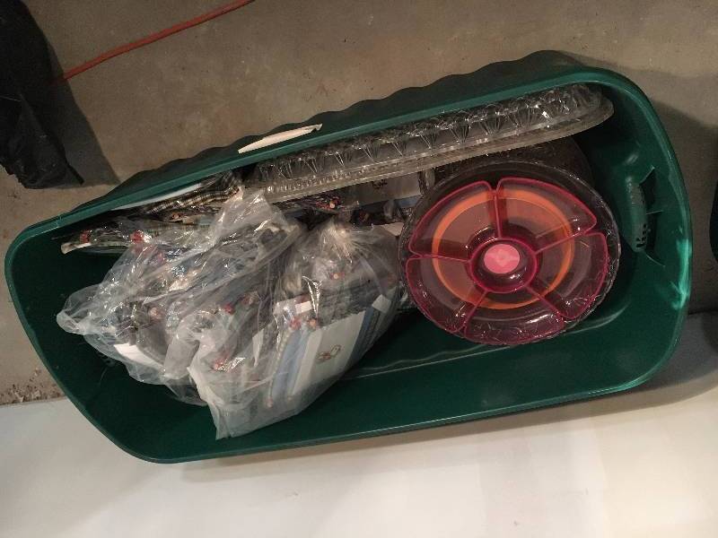 lot 349 image: Tote of Charlie Brown Items, Mail Envelopes, Kitchen Items, Etc.