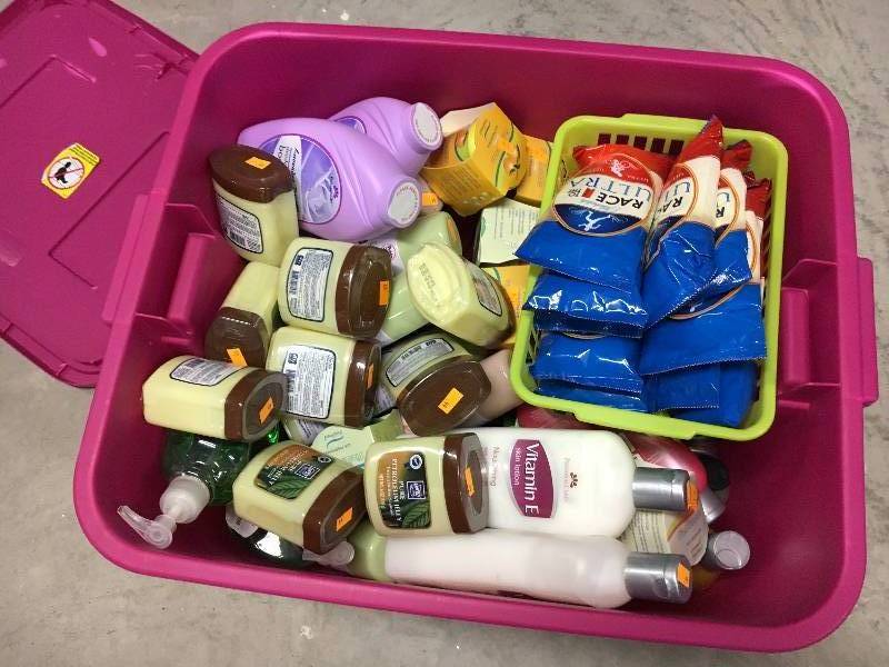 lot 375 image: Large Lot of Lotion, Baby Power, Etc.