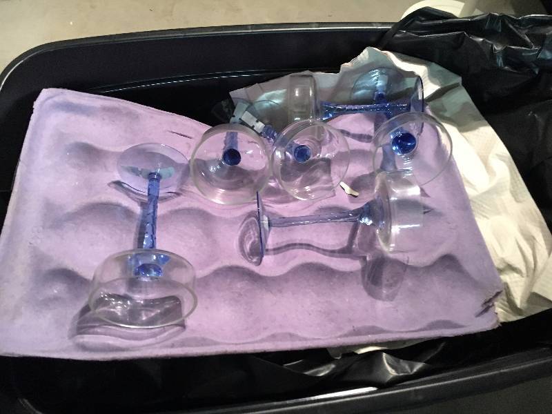 lot 226 image: Tote of Martini Glasses