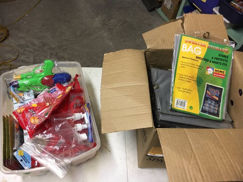 lot 239 image: Clothing Bags, Razors & Toys