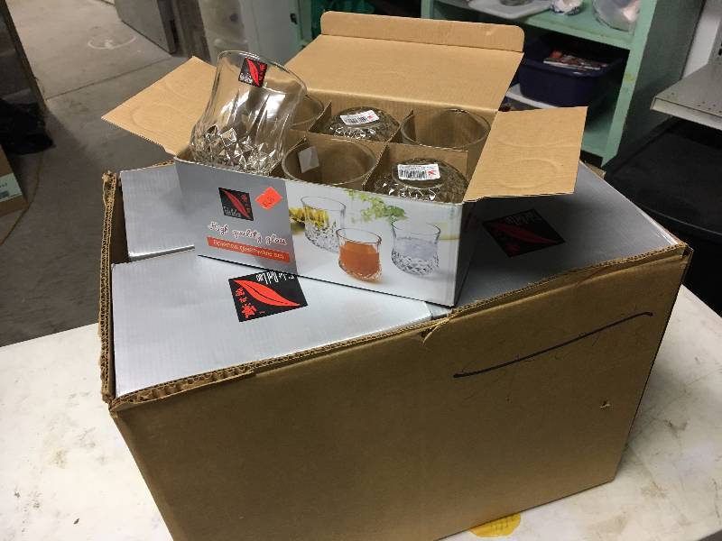 lot 242 image: Box of Drinking Glasses