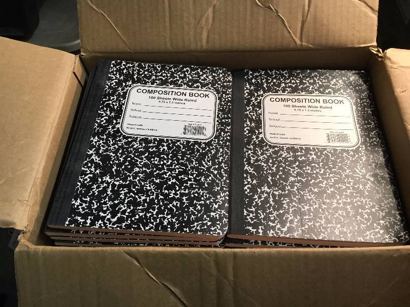 lot 252 image: Box of Composition Books