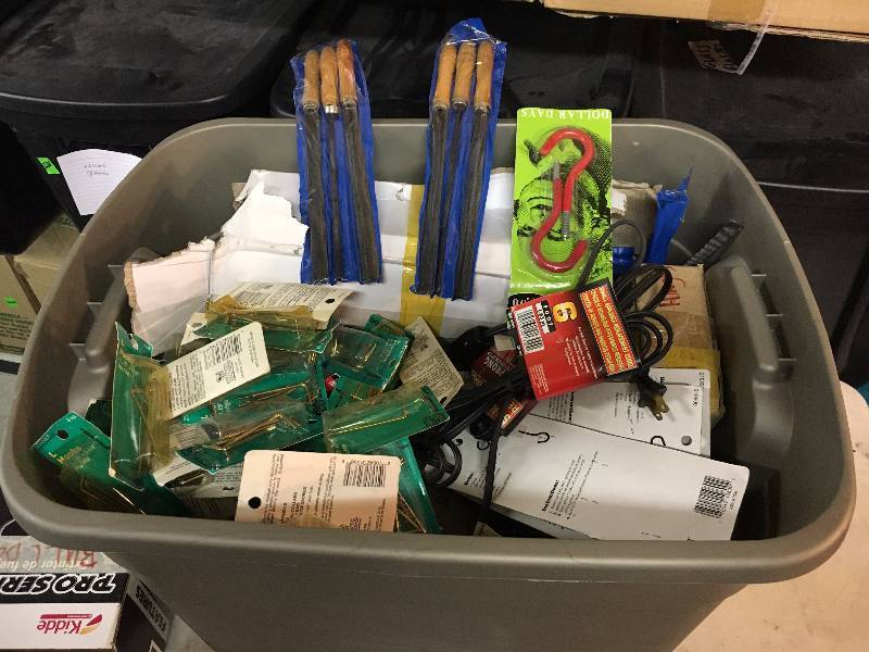 lot 287 image: Tote of Misc Hardware