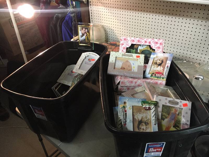 lot 310 image: 2 Totes of Picture Frames