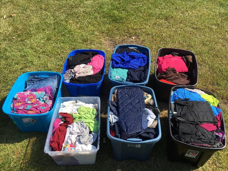 7 Totes of Clothing
