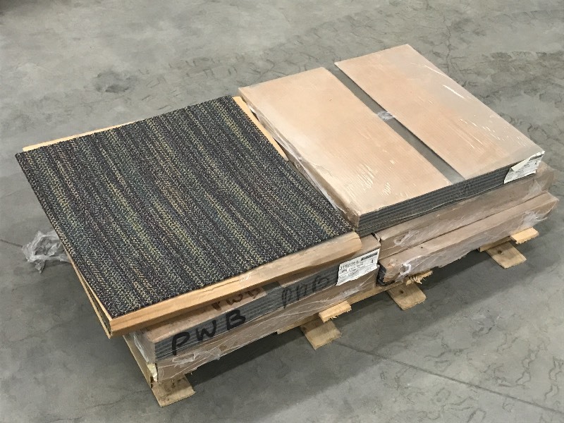 lot 91 image: (6) Boxes Of Unused Carpet Square Tiles