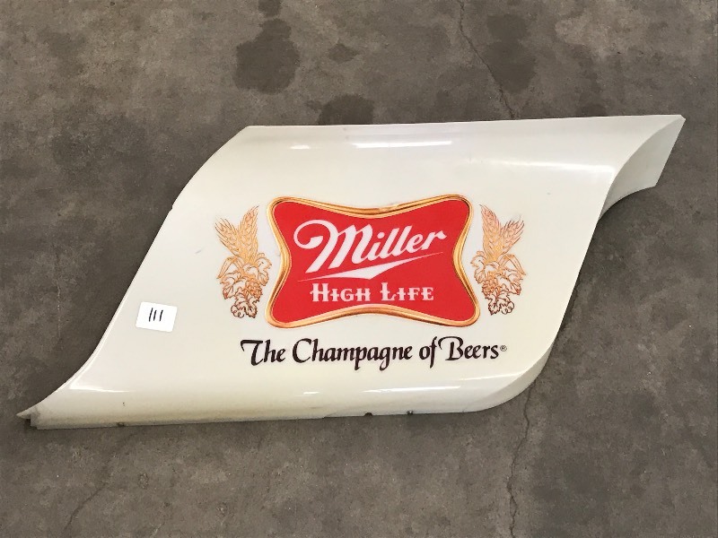 lot 111 image: Miller High Life Beer Sign