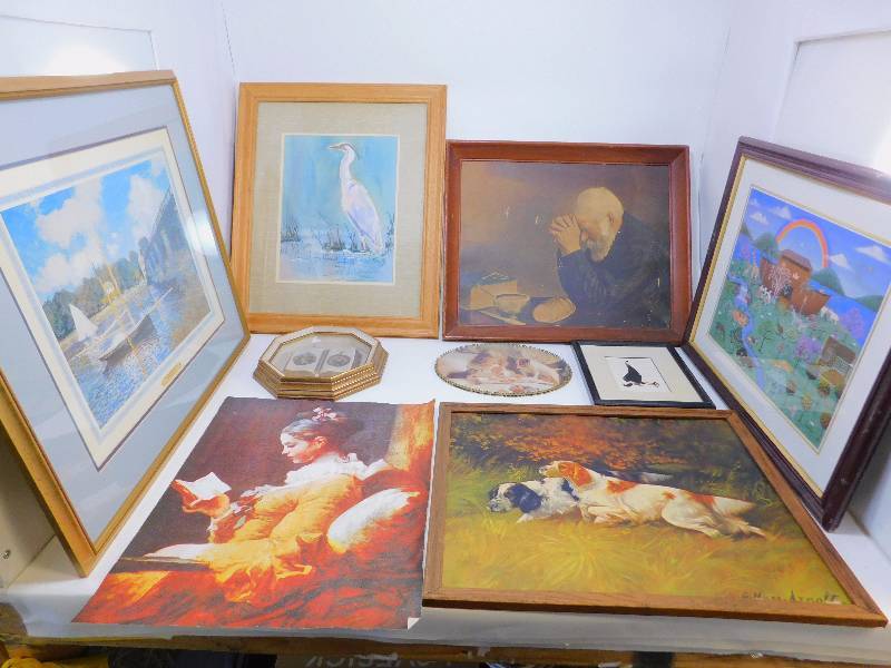 lot 13 image: Lot of (9) Framed Prints