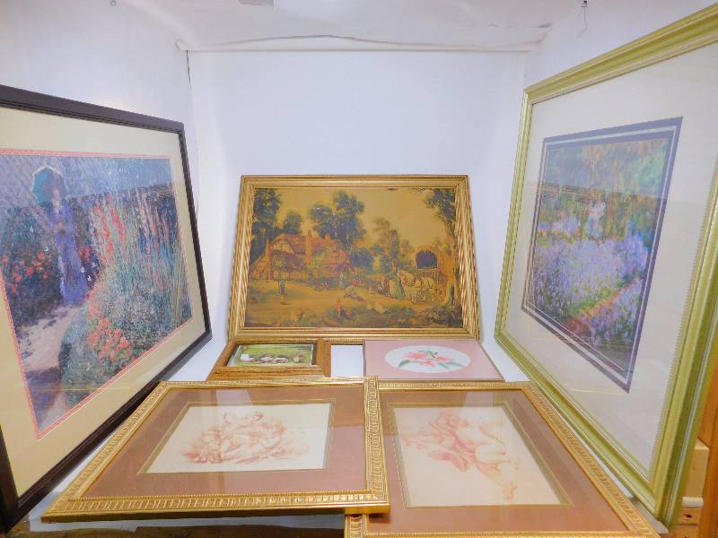 lot 15 image: Lot of (7) Framed Prints
