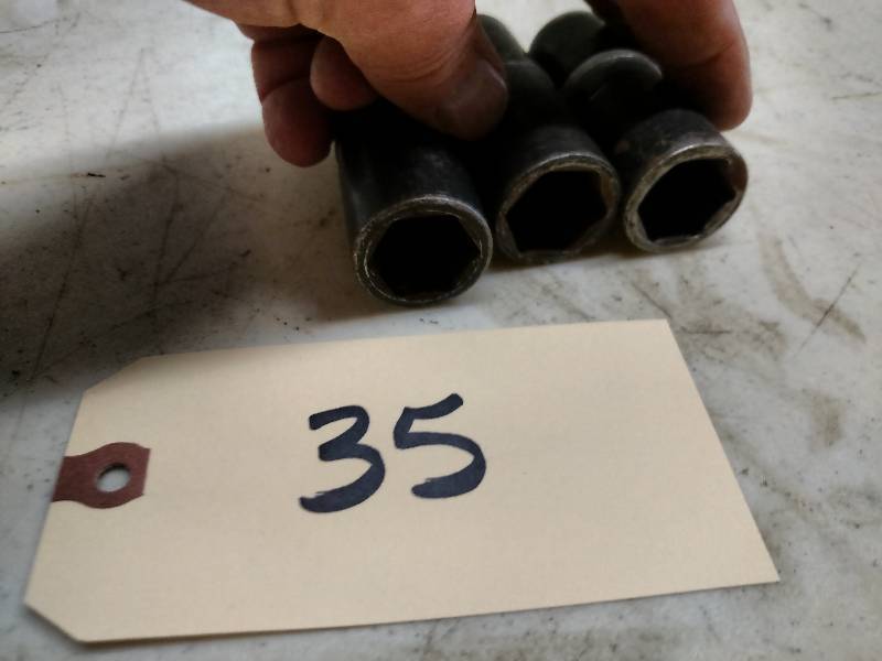 lot 35 image: (3) Double End Lug Nut Sockets, Sta...
