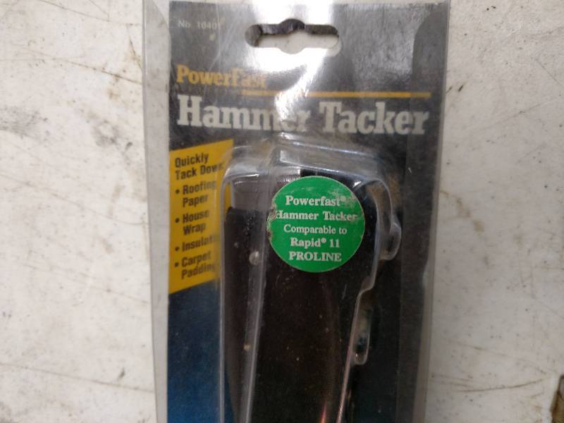 lot 91 image: Hammer Tacker & (2) Snap Ring Plier...
