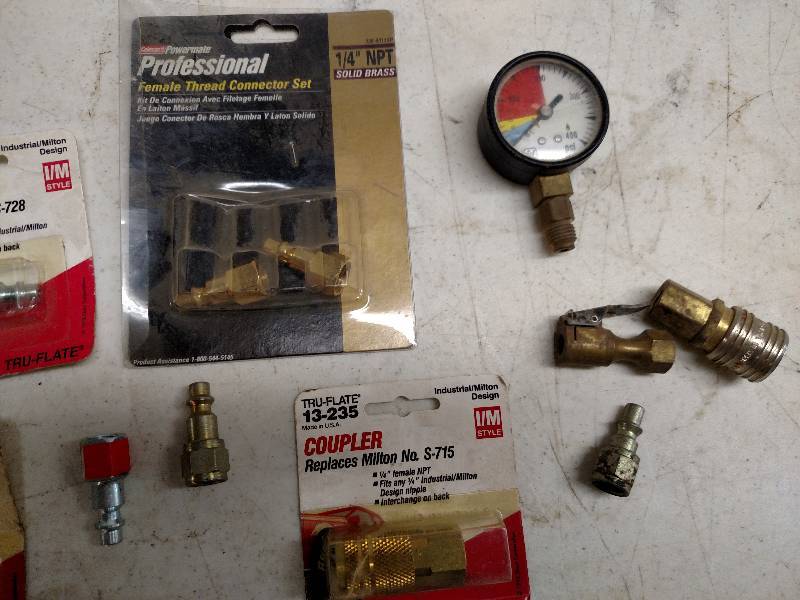 lot 92 image: Air Fittings & Pressure Gauges...
