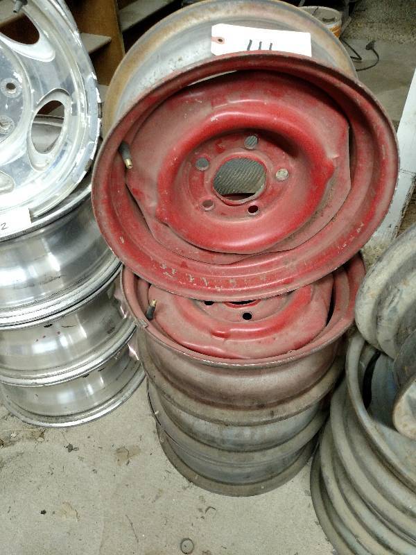 lot 111 image: (4) 15x7 Rims, 3 Bolt Pattern...