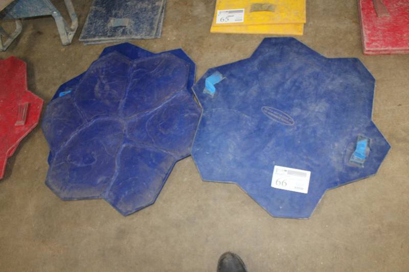 lot 66 image: Lot of (3) Concrete Accessories Cement Texture Stamps