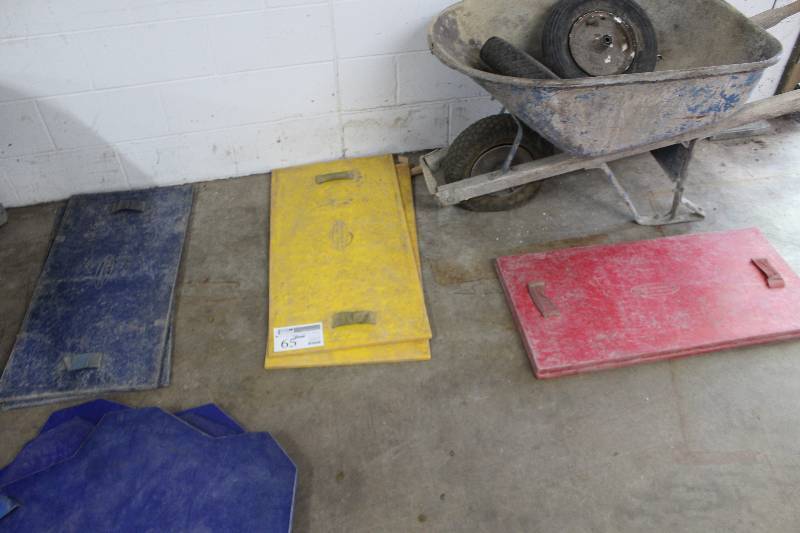 lot 65 image: Lot of (6) Concrete Accessories Cement Texture Stamps
