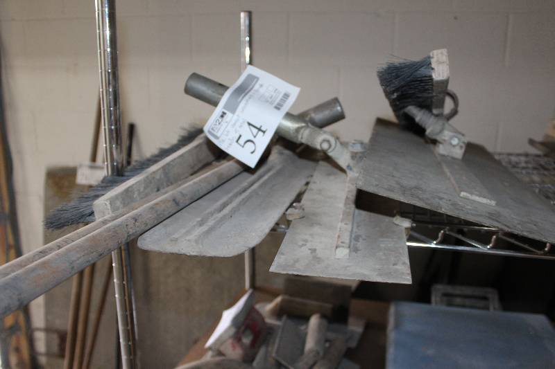 lot 54 image: Lot of (Approximately 5) Cement Finishing Trowels, Brushes