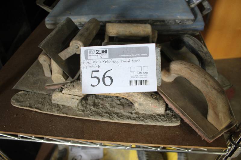 lot 56 image: Lot of (10) Cement Hand Trowels