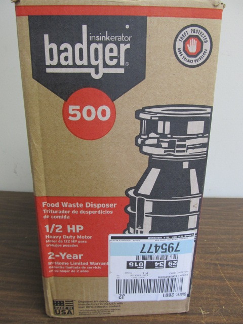 lot 20 image: NEW Badger 500 Garbage Disposal